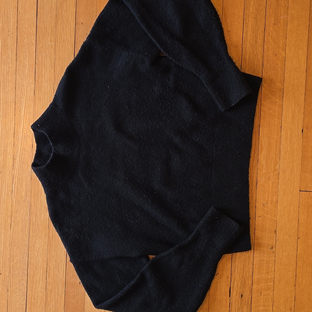 Los Angeles Atelier & Other Stories, Black Knitted, Mock Turtleneck Sweater, XS